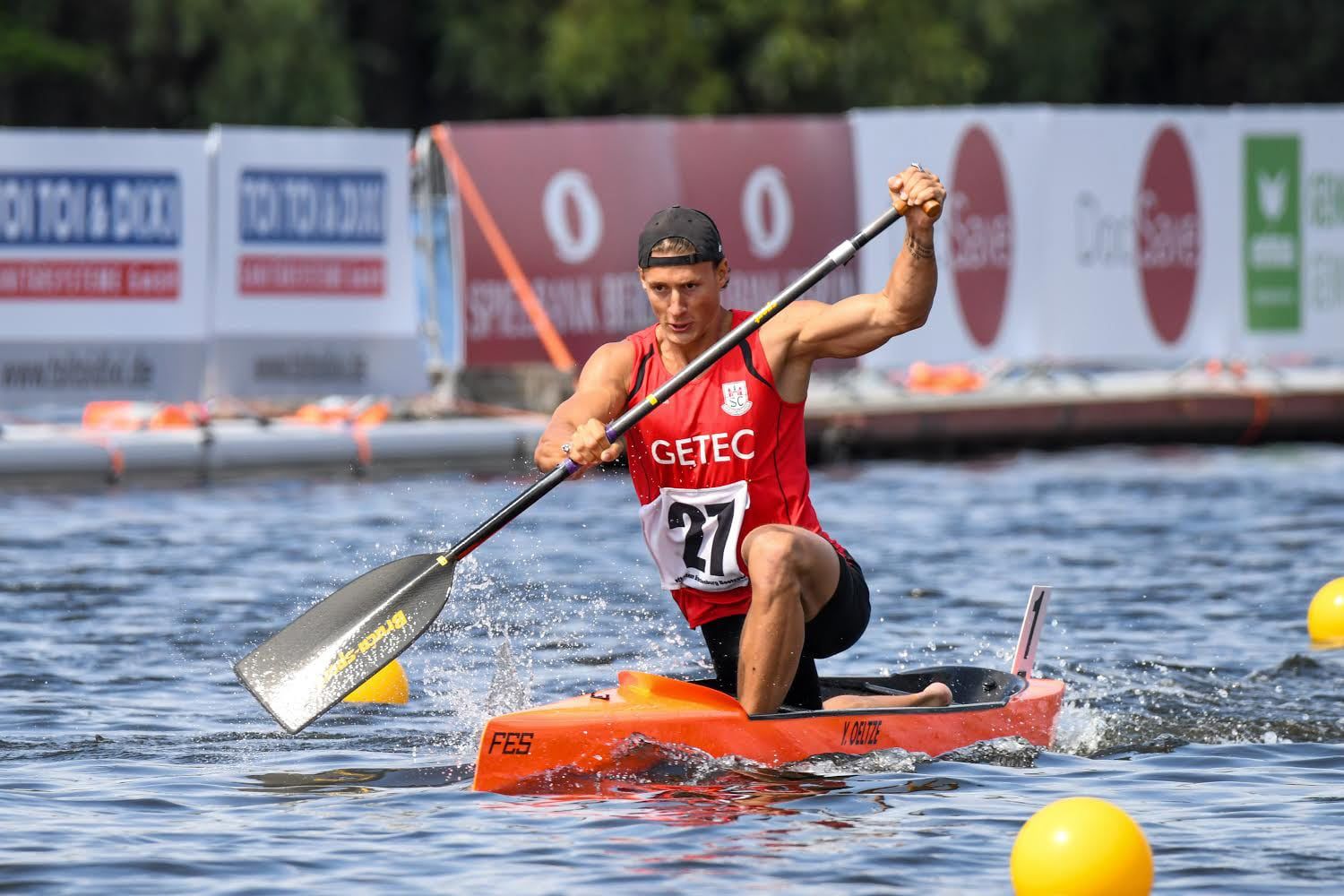 Yul canoing for the world record.
